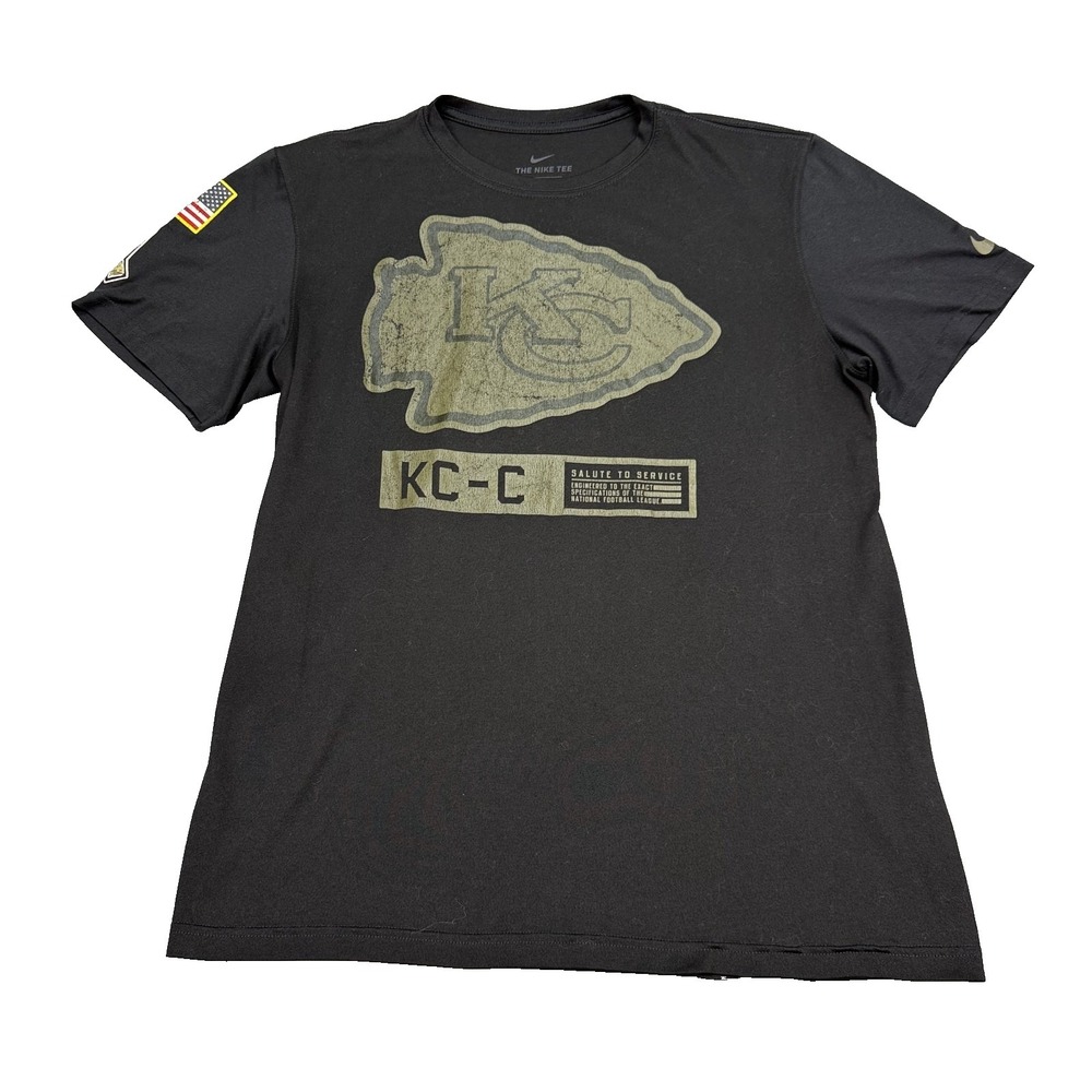 Nike Dri Fit Kansas City Chiefs Salute to Service T-shirt Adult Medium NFL Black